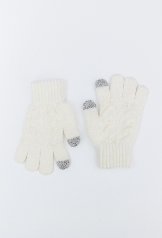 Białe rękawiczki dziewczęce