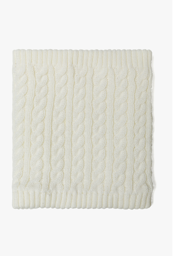 Kremowy ciepły komin dziewczęcy