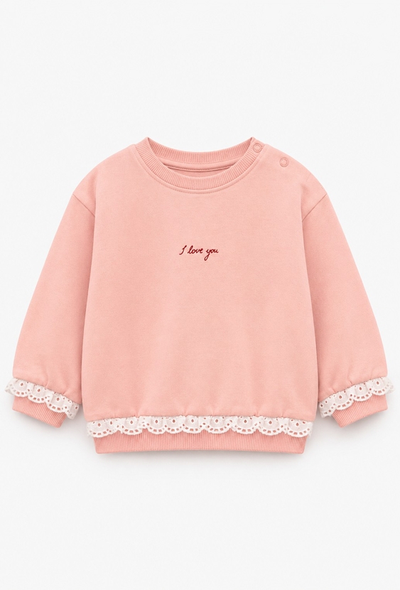 Bluza niemowlęca z koronką „I Love You”