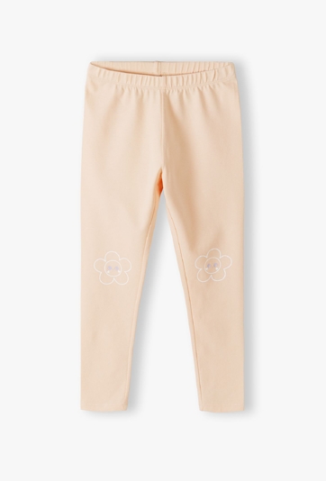 Dzianinowe leginsy z kwiatkami na kolanach - 5.10.15.