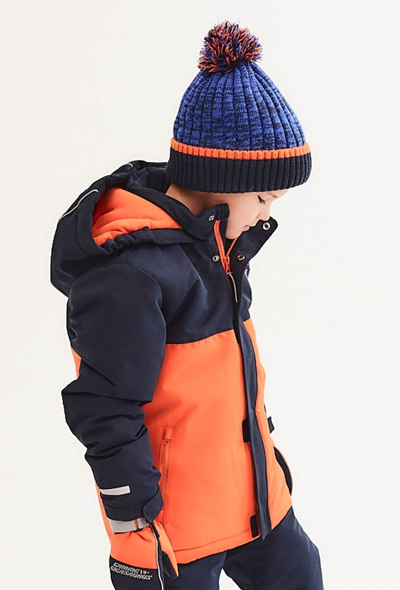 Czapka zimowa dla chłopca - granatowa z podszewką - 5.10.15.