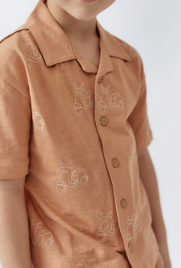 Bawełniana koszula z krótkim rękawem