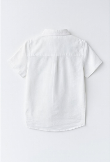 Chłopięca koszula z krótkim rękawem – klasyczna biała