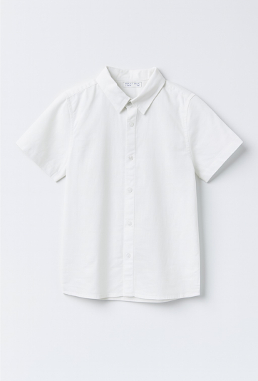 Chłopięca koszula z krótkim rękawem – klasyczna biała