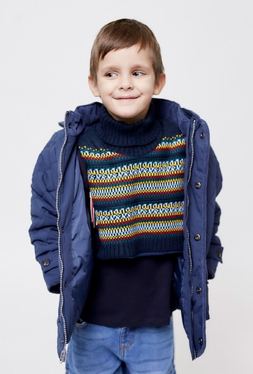 Komin zimowy dla dziecka z polarową podszewką