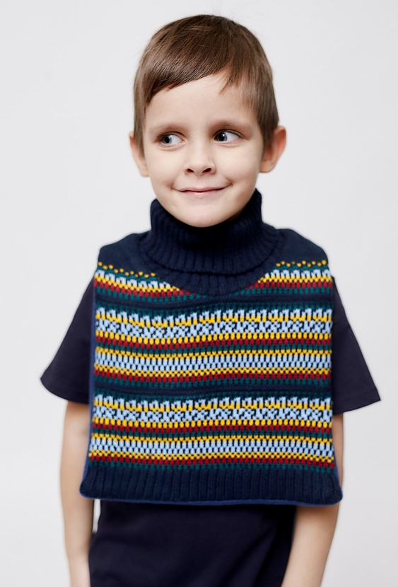 Komin zimowy dla dziecka z polarową podszewką