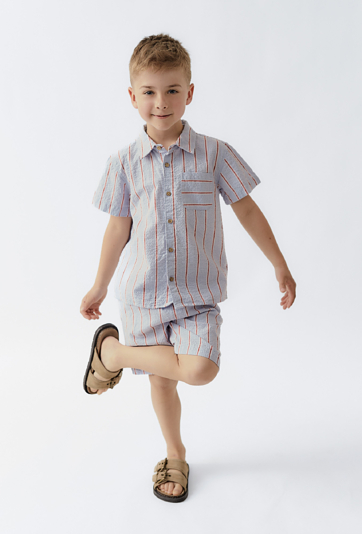 Koszula w paski z krótkim rękawem