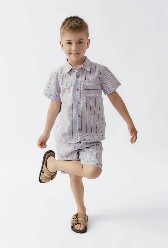 Koszula w paski z krótkim rękawem