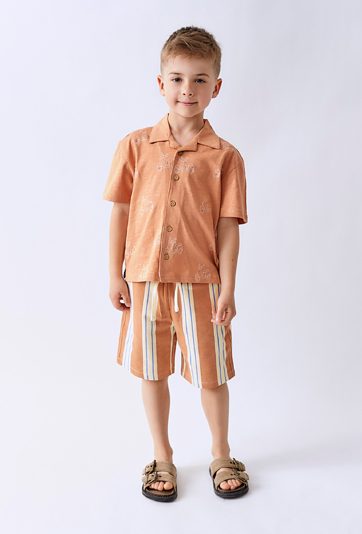 Bawełniane szorty w pasy