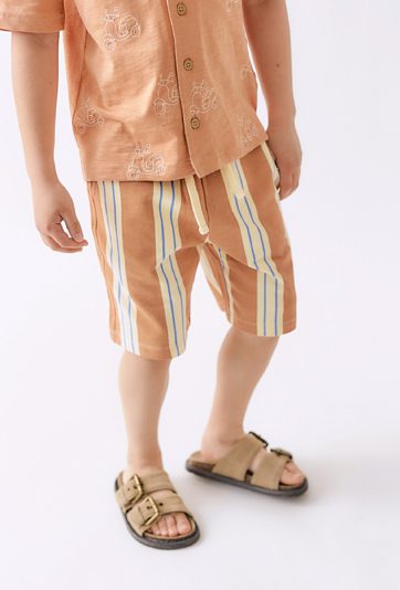 Bawełniane szorty w pasy