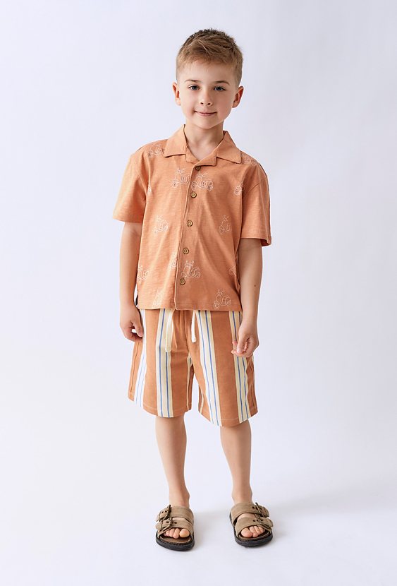 Bawełniane szorty w pasy