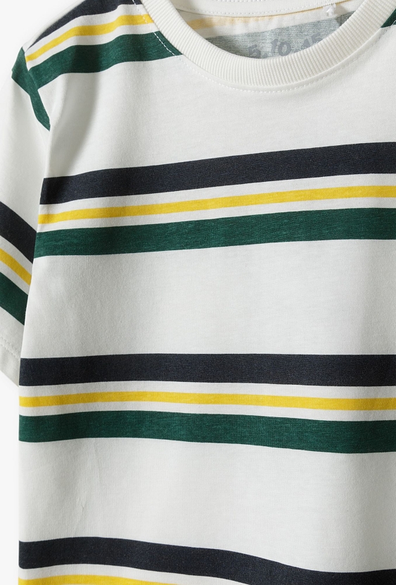 Bawełniany t-shirt chłopięcy w paski - 5.10.15.