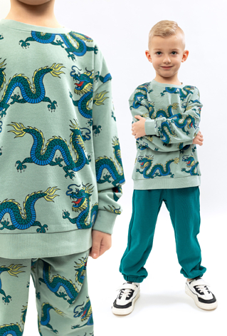 Zielony 3 częściowy komplet dresowy