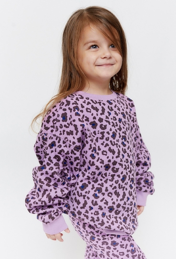 Fioletowa bluza dresowa w panterkę - Limited Edition