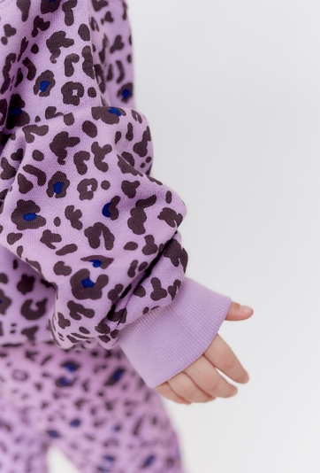 Fioletowa bluza dresowa w panterkę - Limited Edition