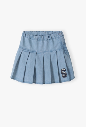 Plisowana spódniczka z miękkiego jeansu - Limited Edition