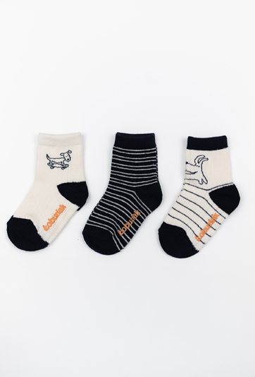 Skarpetki antypoślizgowe chłopięce – 3-pak