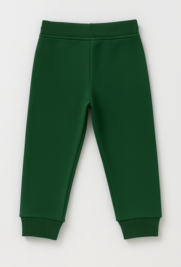 Zielone spodnie dresowe chłopięce z nadrukiem