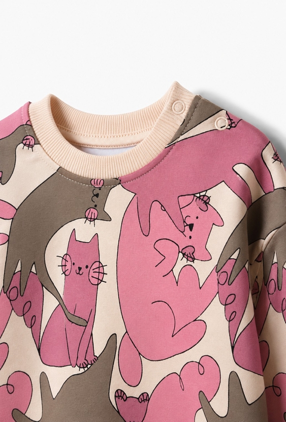 Bluza niemowlęca z nadrukiem w koty