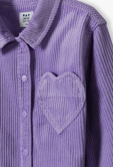 Fioletowa koszula rozpinana dla małej dziewczynki - 5.10.15.