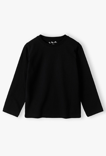 Czarna bluzka z długim rękawem - basic - 5.10.15.