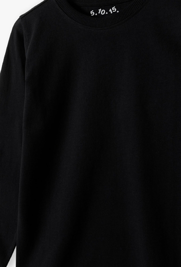 Czarna bluzka z długim rękawem - basic - 5.10.15.