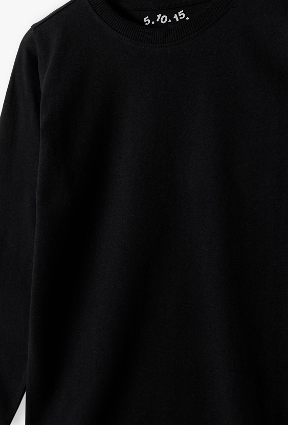 Czarna bluzka z długim rękawem - basic - 5.10.15.