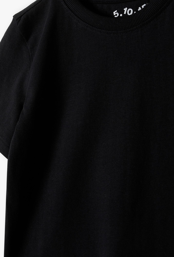 Czarny bawełniany t-shirt - Basic - 5.10.15.