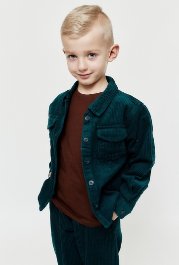 Zielona sztruksowa koszula