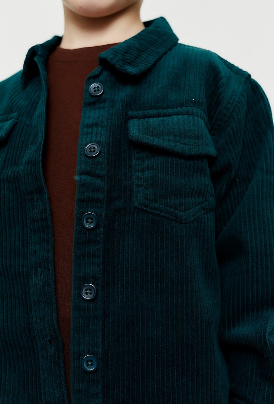 Zielona sztruksowa koszula