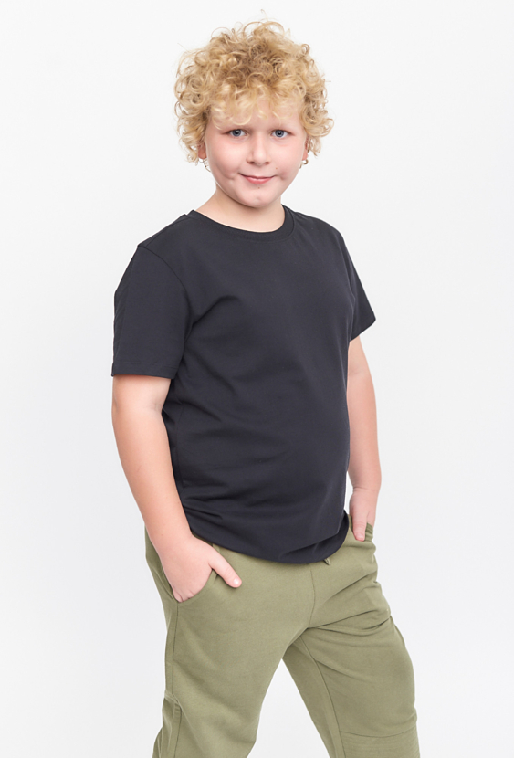 Czarny bawełniany - t-shirt - Basic - Lincoln&Sharks