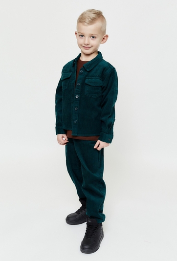 Zielone spodnie sztruksowe dla chłopca
