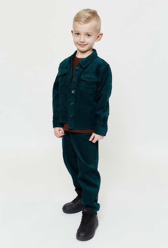 Zielone spodnie sztruksowe dla chłopca