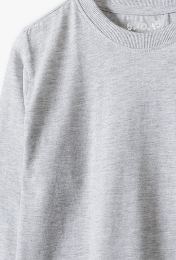 Szara dzianinowa bluzka z długim rękawem - Basic - 5.10.15.