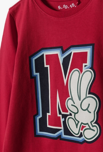 Czerwona bluzka z długim rękawem - 5.10.15.