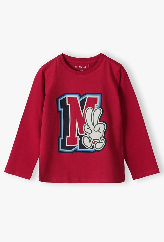 Czerwona bluzka z długim rękawem - 5.10.15.