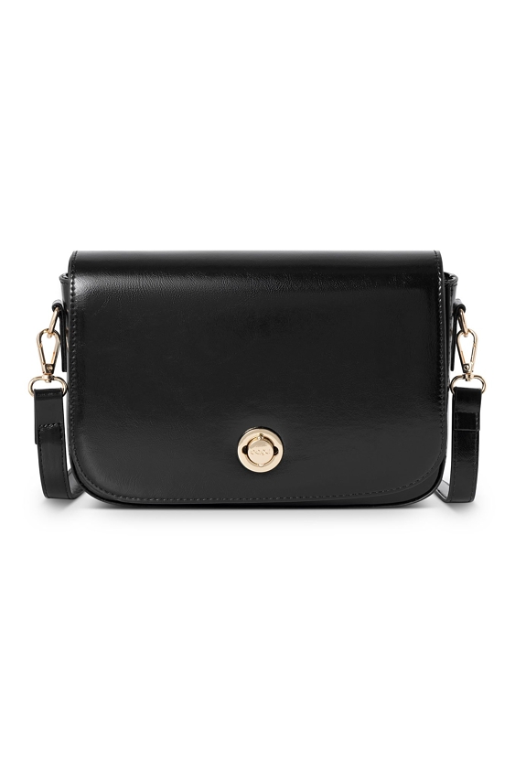 Czarna klasyczna listonoszka NOBO z klapką