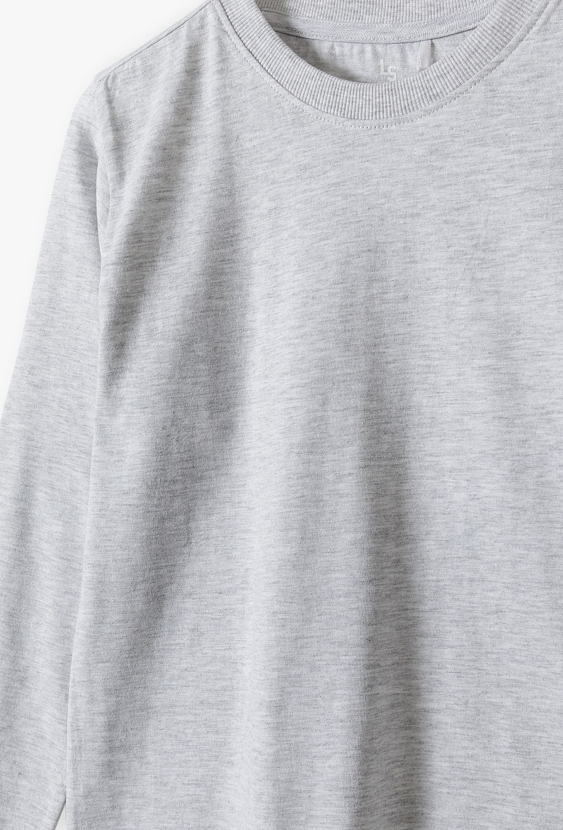 Bluzka z długim rękawem - szara - basic - Lincoln&harks