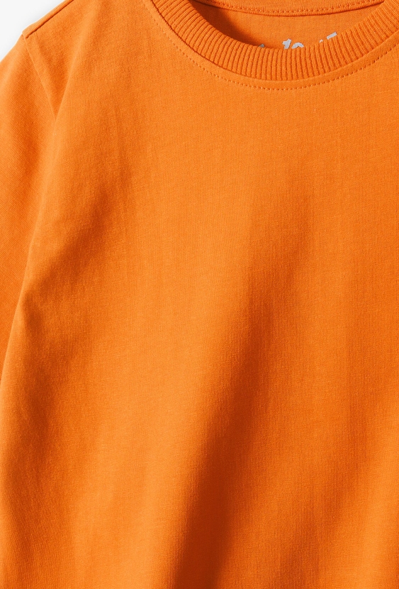 Pomarańczowy gładki t-shirt dla dziecka - Basic