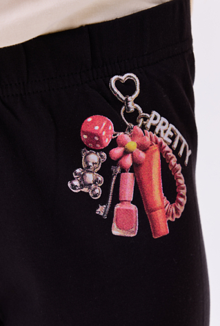 Legginsy dziewczęce z ozdobnym printem