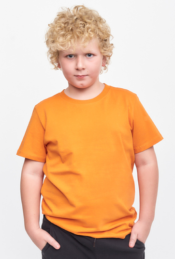 Bawełniany t-shirt dla dziecka - pomarańczowy - Basic