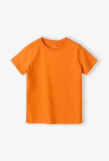 Bawełniany t-shirt dla dziecka - pomarańczowy - Basic