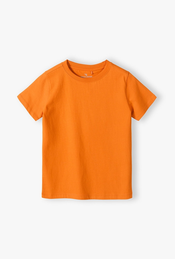 Bawełniany t-shirt dla dziecka - pomarańczowy - Basic