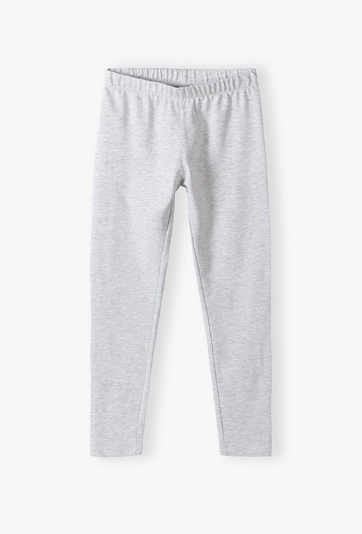 Szare długie leginsy dziewczęce - basic - Lincoln&Sharks