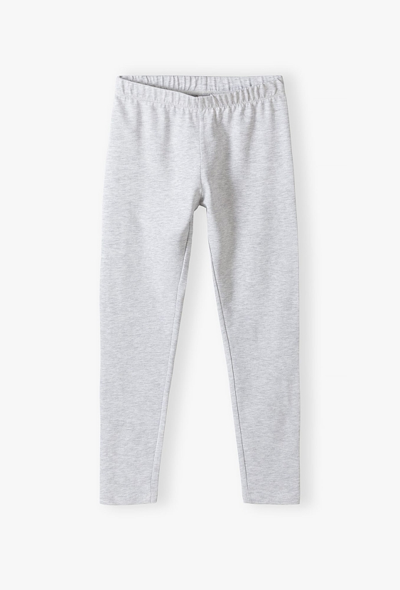 Szare długie leginsy dziewczęce - basic - Lincoln&Sharks