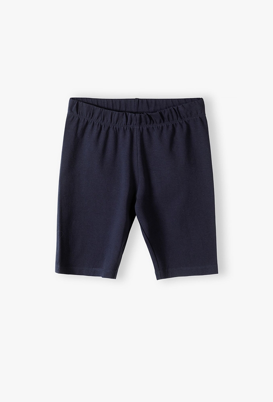 Spodenki gimnastyczne dzianinowe basic - granatowe