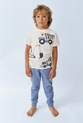 Chłopięca piżama z koparkami