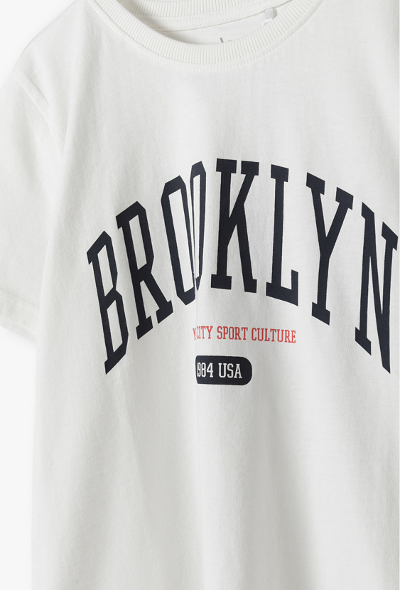 T-shirt chłopięcy „Brooklyn 1984 USA”