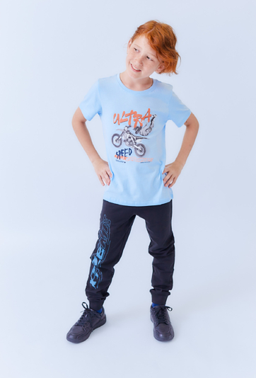 Czarne spodnie dresowe chłopięce