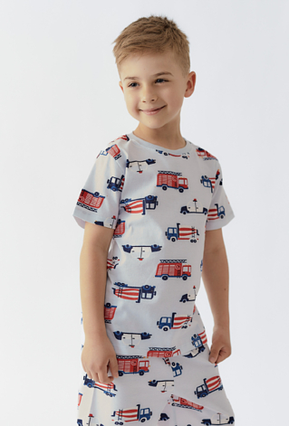 Letnia piżama chłopięca z nadrukiem